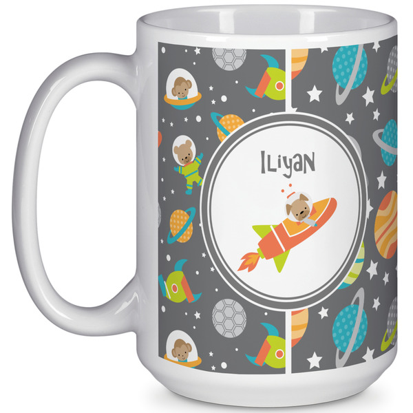 Custom Space Explorer 15 Oz Coffee Mug - White (Personalized)