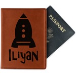 Space Explorer Passport Holder - Faux Leather - Double Sided (Personalized)