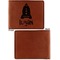 Space Explorer Cognac Leatherette Bifold Wallets - Front and Back Single Sided - Apvl