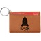 Space Explorer Cognac Leatherette Keychain ID Holders - Front Credit Card