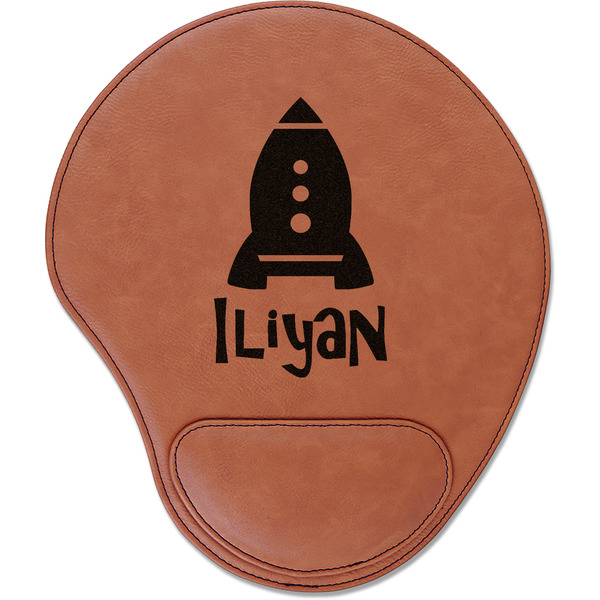 Custom Space Explorer Leatherette Mouse Pad with Wrist Support (Personalized)