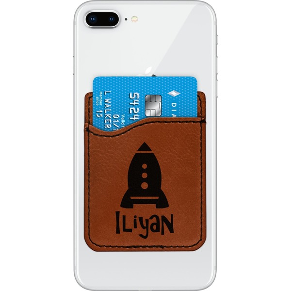 Custom Space Explorer Leatherette Phone Wallet (Personalized)