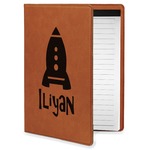Space Explorer Leatherette Portfolio with Notepad - Small - Double Sided (Personalized)