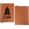 Space Explorer Cognac Leatherette Portfolios with Notepad - Small - Single Sided- Apvl