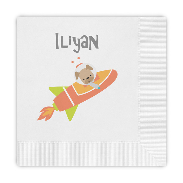 Custom Space Explorer Embossed Decorative Napkins (Personalized)