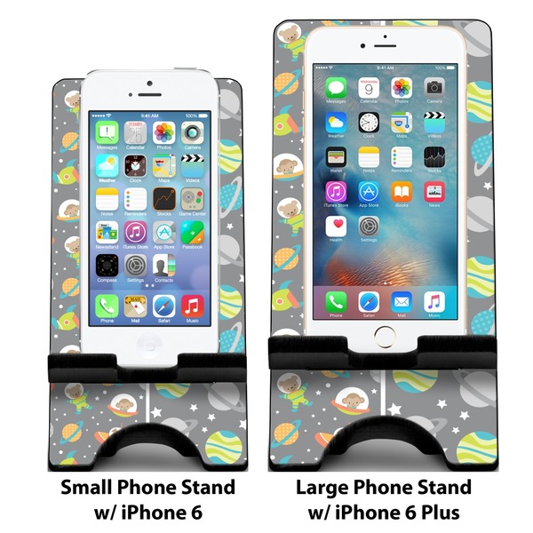 Space Explorer Compare Phone Stand Sizes - with iPhones
