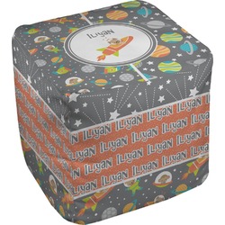 Space Explorer Cube Pouf Ottoman (Personalized)
