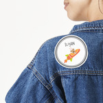Space Explorer Twill Iron On Patch - Custom Shape (Personalized)