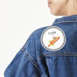 Space Explorer Twill Iron On Patch - Custom Shape - Large (Personalized)