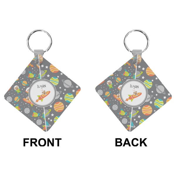 Space Explorer Diamond Keychain (Front + Back)