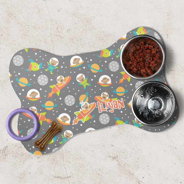 Space Explorer Dog Bone Shaped Mat Lifestyle