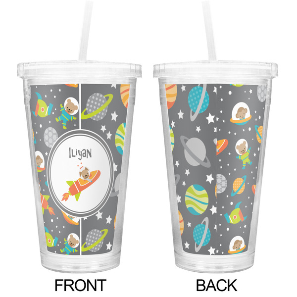 Space Explorer Double Wall Tumbler with Straw - Approval
