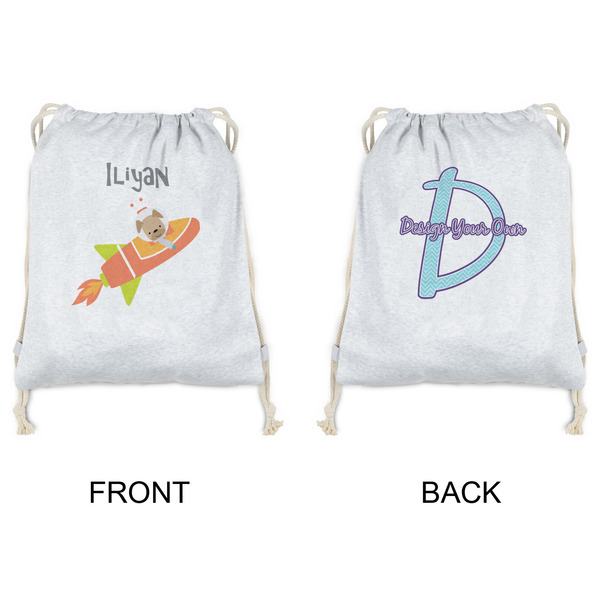 Space Explorer Drawstring Backpacks - Sweatshirt Fleece - Double Sided - APPROVAL