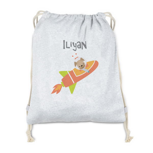 Custom Space Explorer Drawstring Backpack - Sweatshirt Fleece - Single Sided (Personalized)