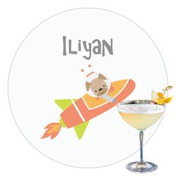 Space Explorer Printed Drink Topper - 3.5" (Personalized)