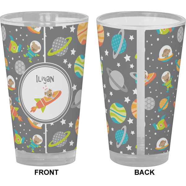Space Explorer Pint Glass - Full Color - Front & Back Views