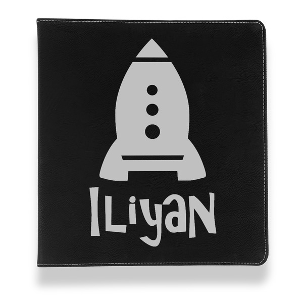 Space Explorer Leather Binder - 1" - Black - Front View