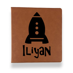 Space Explorer Leather Binder - 1" - Rawhide (Personalized)