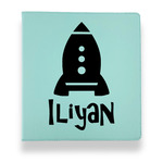 Space Explorer Leather Binder - 1" - Teal (Personalized)