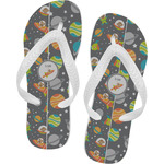 Space Explorer Flip Flops - XSmall (Personalized)