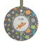 Space Explorer Frosted Glass Ornament - Round