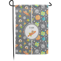 Space Explorer Small Garden Flag - Single Sided w/ Name or Text