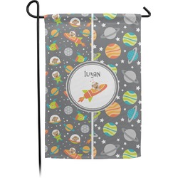 Space Explorer Small Garden Flag - Double Sided w/ Name or Text