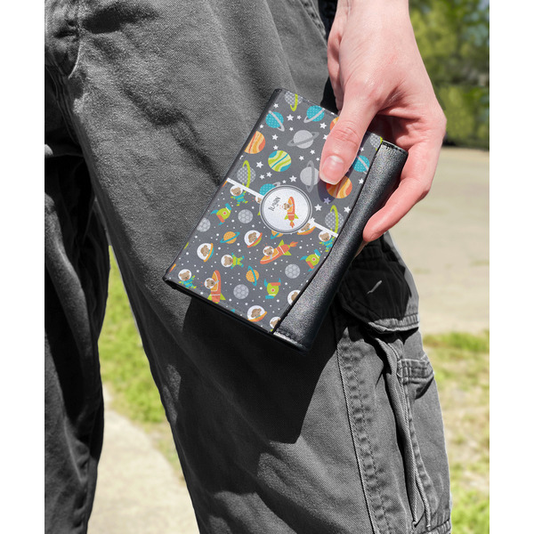 Space Explorer Genuine Leather Womens Wallet - In Context