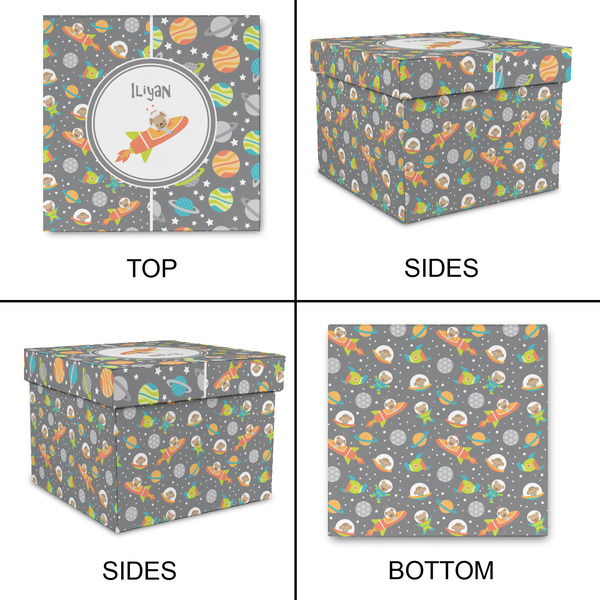 Space Explorer Gift Boxes with Lid - Canvas Wrapped - Large - Approval