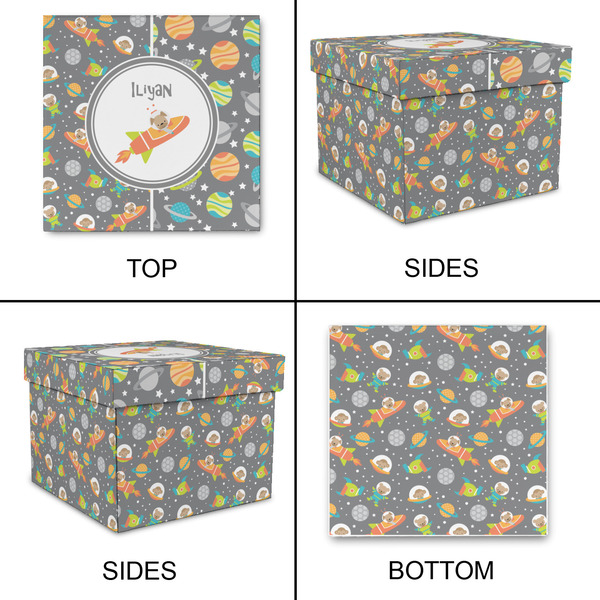 Space Explorer Gift Boxes with Lid - Canvas Wrapped - Medium - Approval