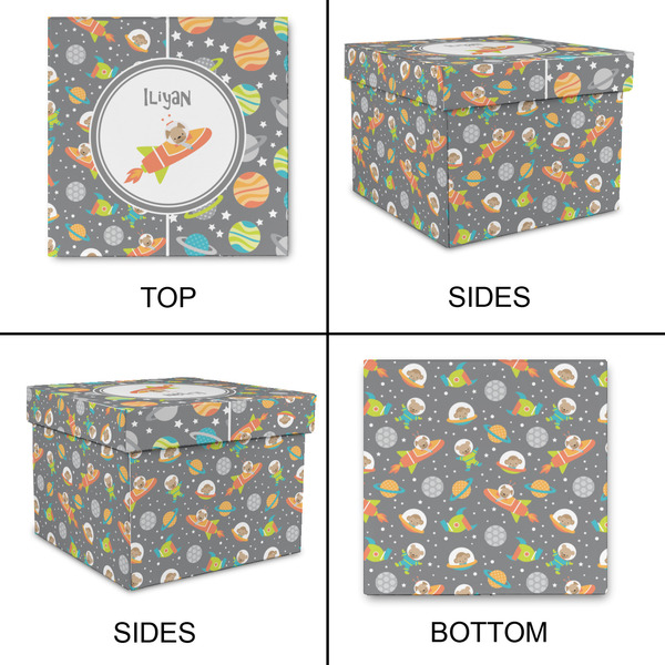Space Explorer Gift Boxes with Lid - Canvas Wrapped - Small - Approval