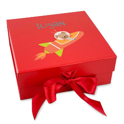 Space Explorer Gift Box with Magnetic Lid - Red (Personalized)