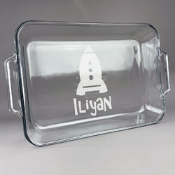 Space Explorer Glass Baking and Cake Dish (Personalized)