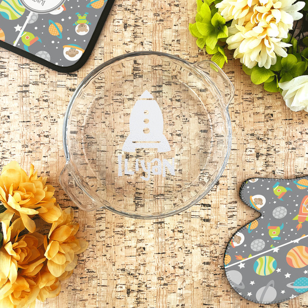 Space Explorer Glass Pie Dish - LIFESTYLE