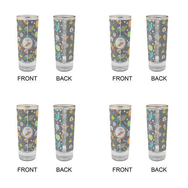 Space Explorer Glass Shot Glass - 2 oz - Set of 4 - APPROVAL