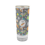 Space Explorer 2 oz Shot Glass - Glass with Gold Rim (Personalized)