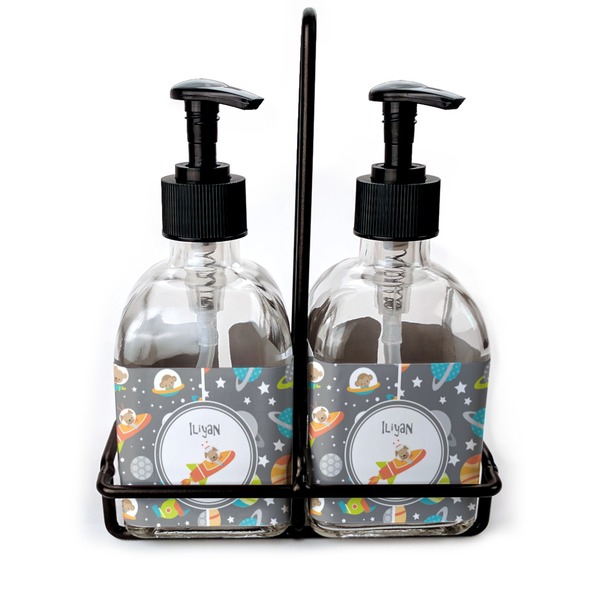 Custom Space Explorer Glass Soap & Lotion Bottle Set (Personalized)