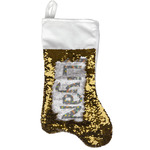 Space Explorer Reversible Sequin Stocking - Gold (Personalized)