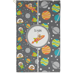 Space Explorer Golf Towel - Poly-Cotton Blend - Small w/ Name or Text