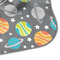 Space Explorer Hooded Baby Towel- Detail Corner