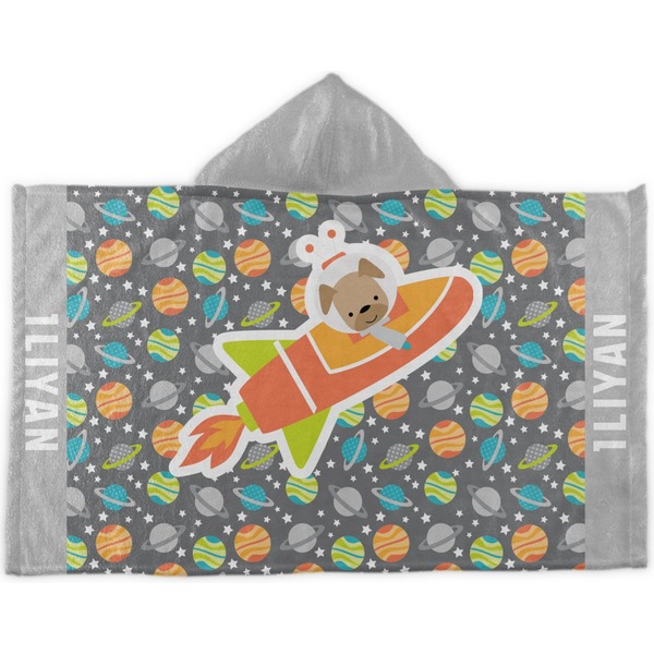 Custom Space Explorer Kids Hooded Towel (Personalized)