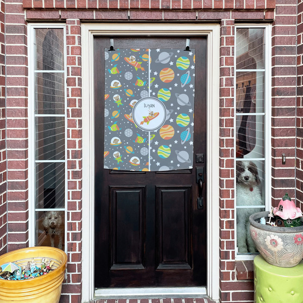 Space Explorer House Flags - Double Sided - (Over the door) LIFESTYLE