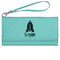 Space Explorer Ladies Wallet - Leather - Teal - Front View