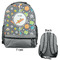 Space Explorer Large Backpack - Gray - Front & Back View