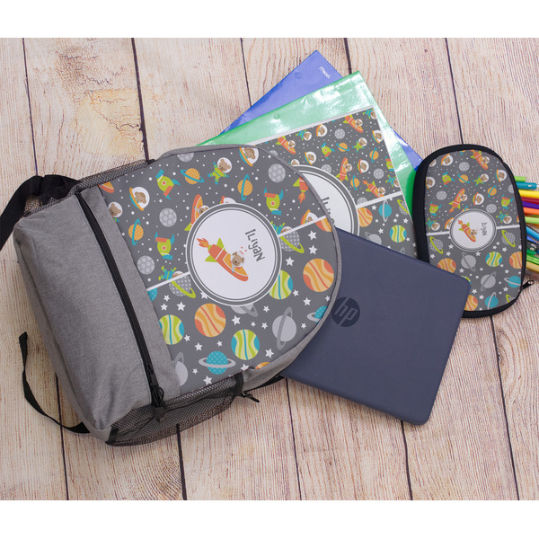 Space Explorer Large Backpack - Gray - With Stuff