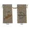 Space Explorer Large Burlap Gift Bag - Front & Back (Personalized)