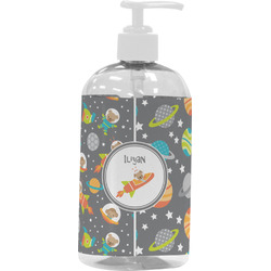 Space Explorer Plastic Soap / Lotion Dispenser (16 oz - Large - White) (Personalized)