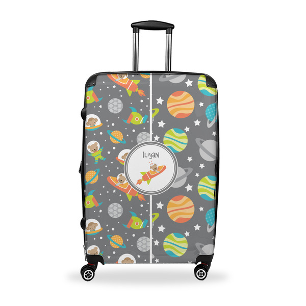 Custom Space Explorer Suitcase - 28" Large - Checked w/ Name or Text