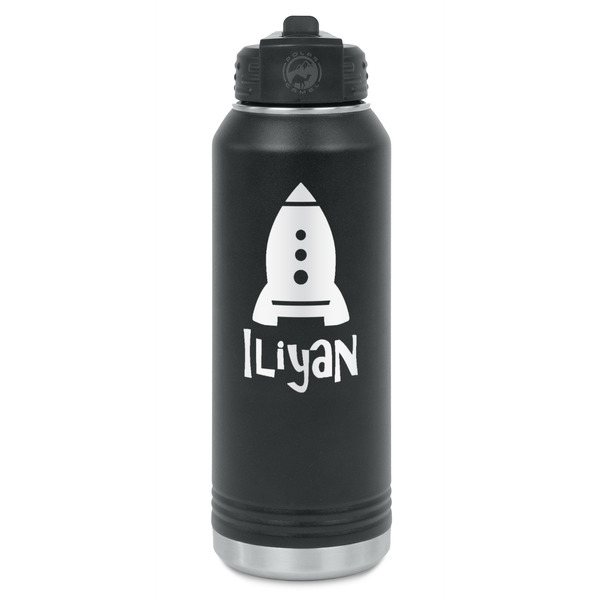 Custom Space Explorer Water Bottle - Laser Engraved - Front (Personalized)