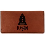 Space Explorer Leatherette Checkbook Holder - Single Sided (Personalized)